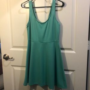Flirty Mint Green Backless Dress with Bow Detail